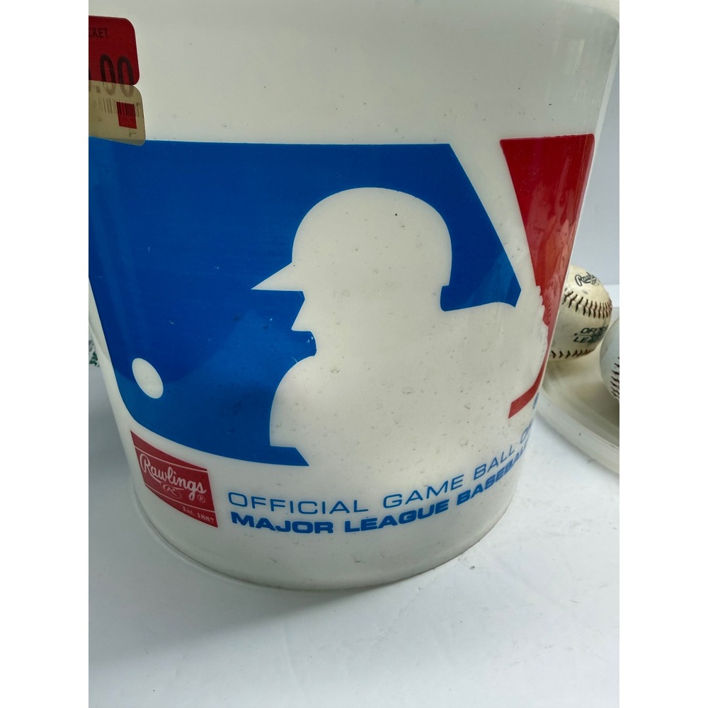 Rawlings MLB Official League Baseball Bucket with 20 Baseballs Practice Set